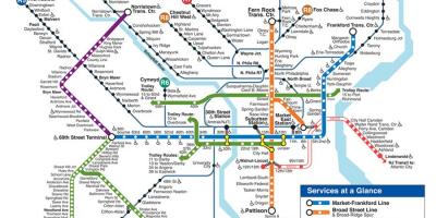 Philly zemljevid podzemne železnice