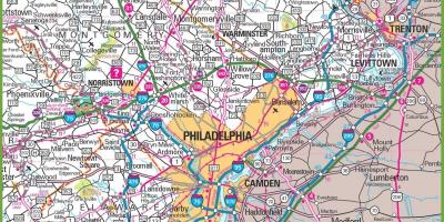 Philadelphia področju zemljevid