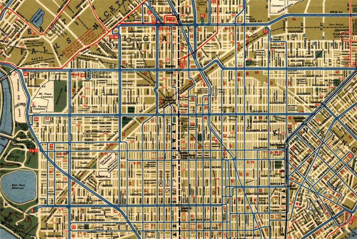 ulici zemljevid Philadelphia