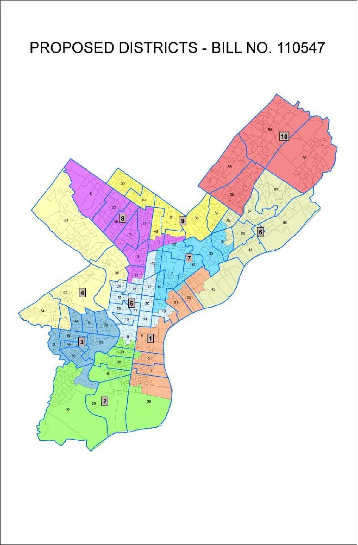 zemljevid Philly območju