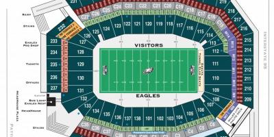 Philadelphia eagles stadion zemljevid