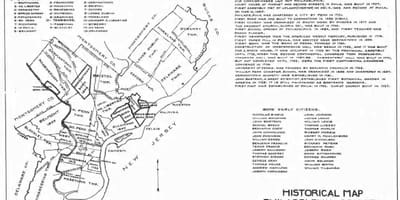 Philadelphia občine zemljevid