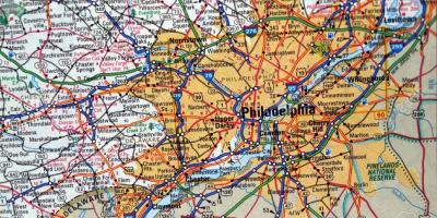 Zemljevid Philadelphia pa