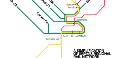 Septa vlak zemljevid