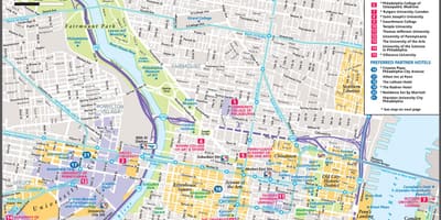 Turistična karta Philadelphia
