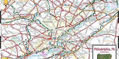 Philadelphia Pennsylvania zemljevid